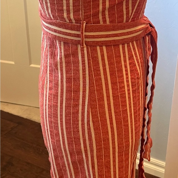 Ett:Twa Anthropologie Red  and White Striped Jumpsuit Size XS 100% Linen - Picture 8 of 11